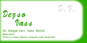 dezso vass business card